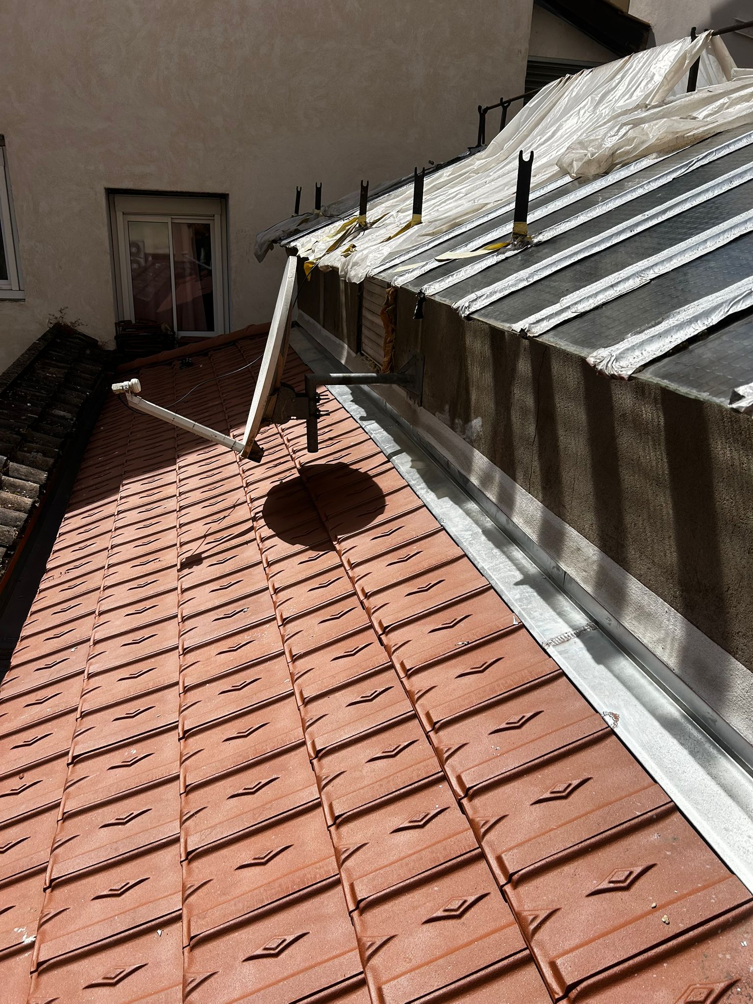 Pose de tuiles avec isolation